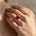 Emerald Cut Ruby Split Shank Engagement Ring with Diamonds - GeumJewels
