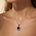 Vintage Style Oval Shaped Blue Sapphire Halo Set with Diamond Accents - GeumJewels