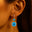 Halo Diamond Cushion Cut Swiss Blue Topaz Dangle Earrings - GeumJewels