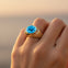 Vintage Style Elongated Oval Swiss Blue Topaz Halo Diamond Twisted Ring - GeumJewels