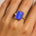 Emerald Shaped Tanzanite with 3mm Accent Solitaire Engagement Ring - GeumJewels