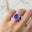 Vintage Love Inspired Oval Tanzanite Halo Diamond Engagement Ring - GeumJewels