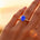 Oval Solitaire Tanzanite with Accent Diamonds Engagement Ring - GeumJewels