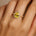 Classic Pear Shaped Yellow Sapphire Halo Diamond Engagement Ring - GeumJewels