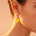 Teardrop Yellow Sapphire Drop Earrings with Accent Diamonds - GeumJewels