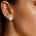 Heart Shaped Aquamarine Halo Diamond Stud Earrings - GeumJewels