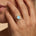 Solitaire Round Aquamarine Cocktail Diamond Ring - GeumJewels