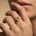 Double Halo Diamond Cushion Cut Citrine Ring - GeumJewels