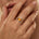 Fashionable V Shaped Diamond Ring with Pear Cut Citrine - GeumJewels