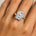 Emerald Shaped Lab Diamond with 3mm Accent Solitaire Engagement Ring - GeumJewels