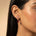 Teardrop Garnet Drop Earrings with Accent Diamonds - GeumJewels