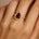 Classic Pear Shaped Garnet Halo Diamond Engagement Ring - GeumJewels