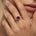 Classic Round Halo Diamonds with Solitaire Garnet Engagement Ring - GeumJewels
