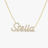 14k Personalized Diamond Name Necklace