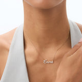14k Personalized Diamond Name Necklace