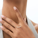 14k Personalized Diamond Name Necklace