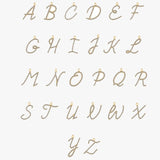 14k Diamond Script Initial Necklace