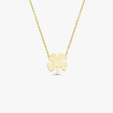 14K Four Leaf Clover Charm Necklace - GeumJewels