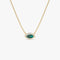 14k Marquise Emerald with Halo Diamond Setting - GeumJewels