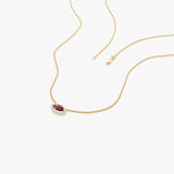 14k Marquise Ruby with Halo Diamond Setting - GeumJewels