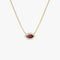 14k Marquise Ruby with Halo Diamond Setting - GeumJewels