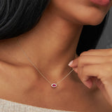 14k Marquise Ruby with Halo Diamond Setting - GeumJewels