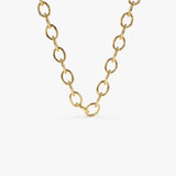 14k Oval Link Cable Chain Necklace - GeumJewels