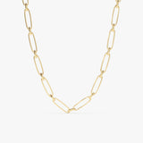 14k Oval Link Chain Necklace - GeumJewels