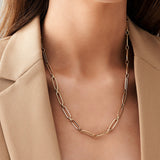 14k Oval Link Chain Necklace - GeumJewels