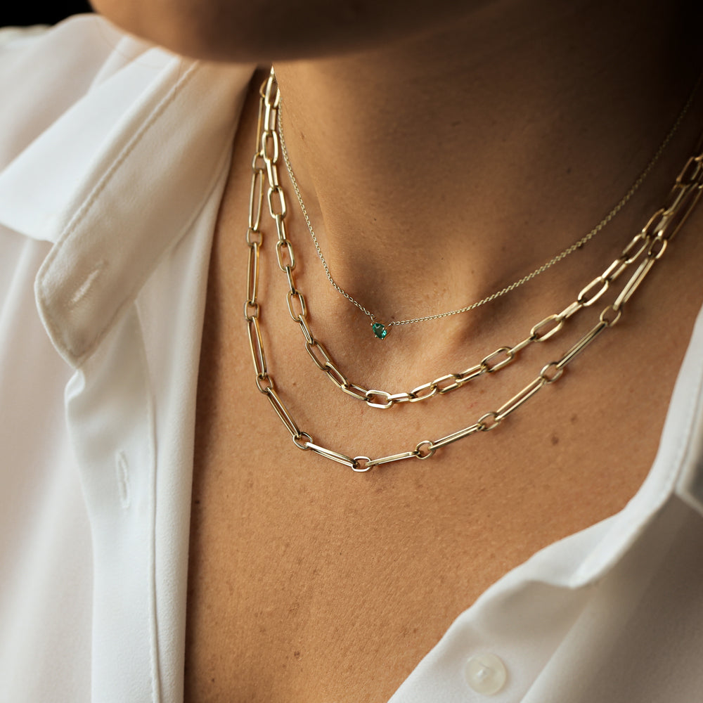 14k Oval Link Chain Necklace - GeumJewels