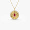 14K Ruby and Diamond Medallion Necklace - GeumJewels