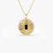 14K Sapphire and Diamond Medallion Necklace - GeumJewels