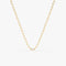 14k Solid Gold Tiny Paper Clip Link Necklace - GeumJewels