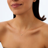 14Kt Plain Gold Ribbon Necklace - GeumJewels