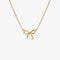 14Kt Plain Gold Ribbon Necklace - GeumJewels