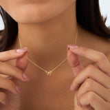 14Kt Plain Gold Ribbon Necklace - GeumJewels