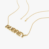 14K Bubble Name Necklace