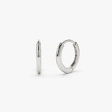 14k Gold Mini Plain Huggies - GeumJewels