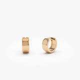 14K Chunky Gold Huggies - GeumJewels