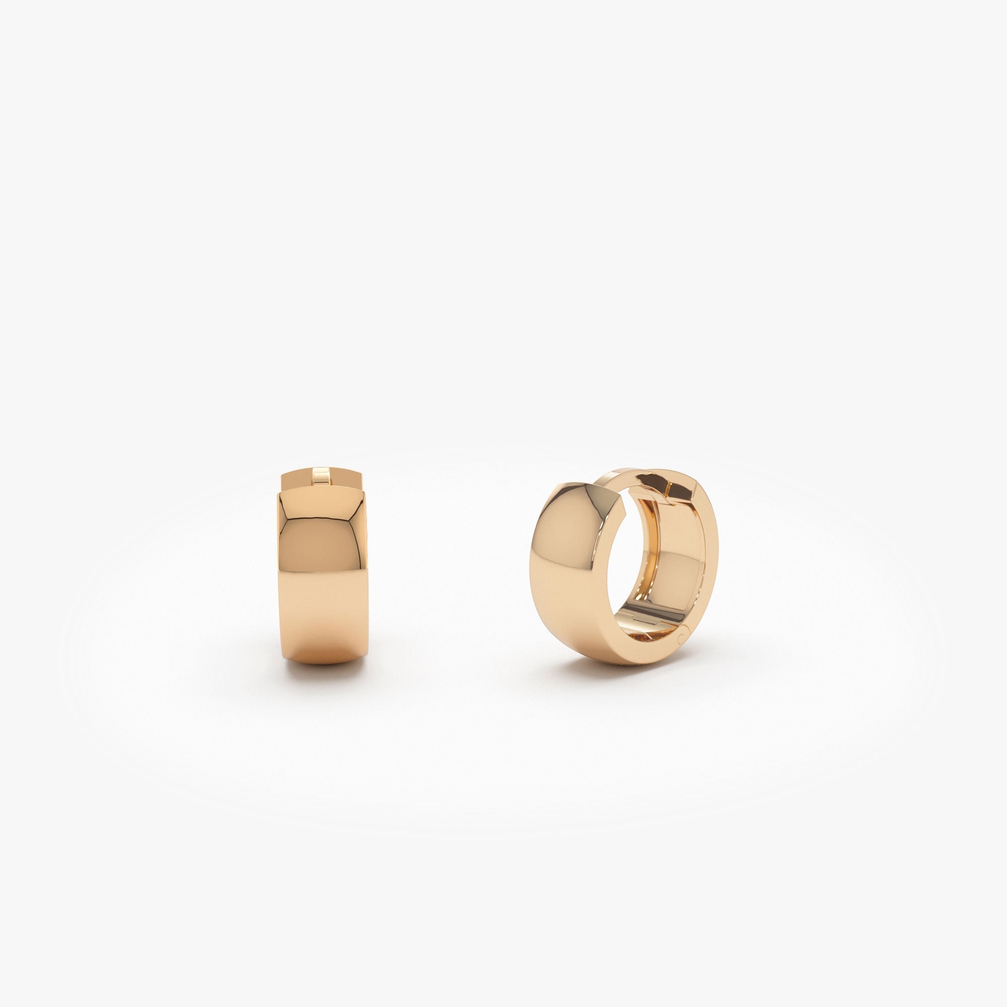 14K Chunky Gold Huggies - GeumJewels
