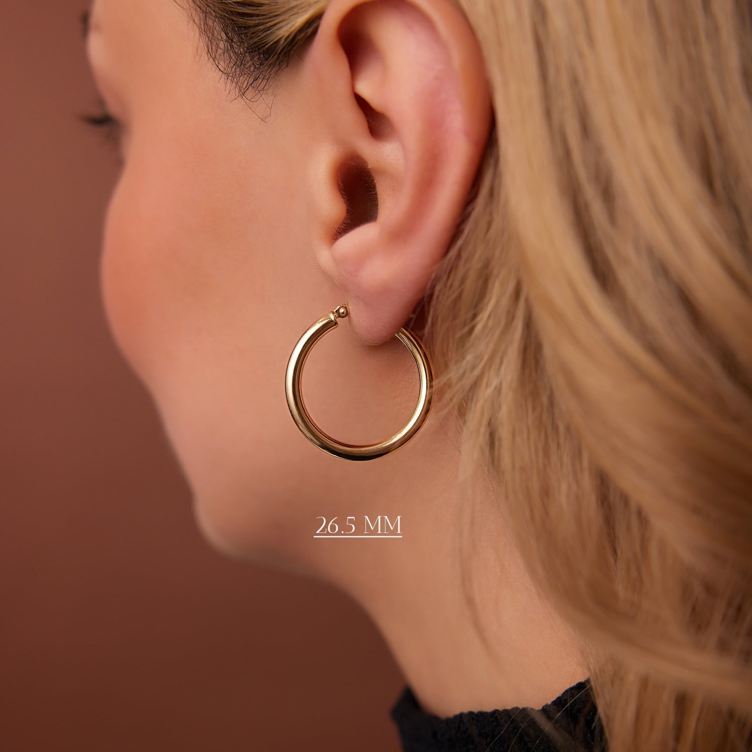 14k Gold Hoops 14-21.5-26.5 MM - GeumJewels