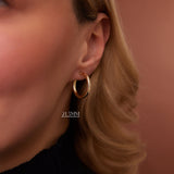 14k Gold Hoops 14-21.5-26.5 MM - GeumJewels