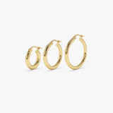 14k Gold Hoops 14-21.5-26.5 MM - GeumJewels
