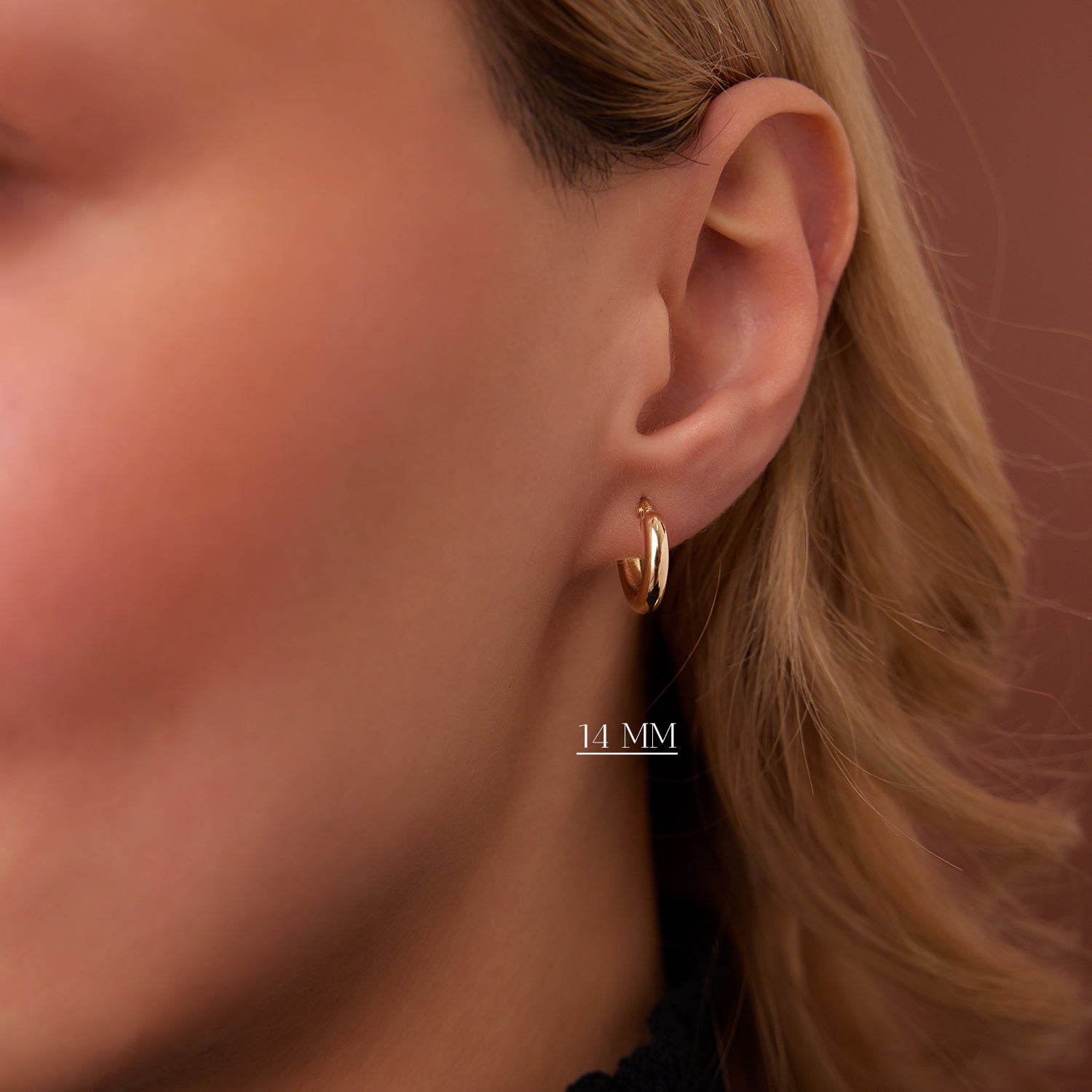 14k Gold Hoops 14-21.5-26.5 MM - GeumJewels
