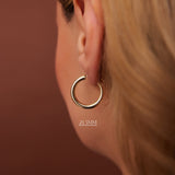 14k Gold Hoops 14-21.5-26.5 MM - GeumJewels