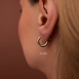 14k Gold Hoops 14-21.5-26.5 MM - GeumJewels