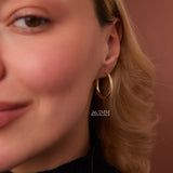 14k Gold Hoops 14-21.5-26.5 MM - GeumJewels