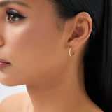 14k Braided 3MM Twist Earrings - GeumJewels