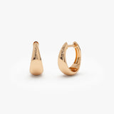 14k Gold Teardrop Hoop Earrings - GeumJewels