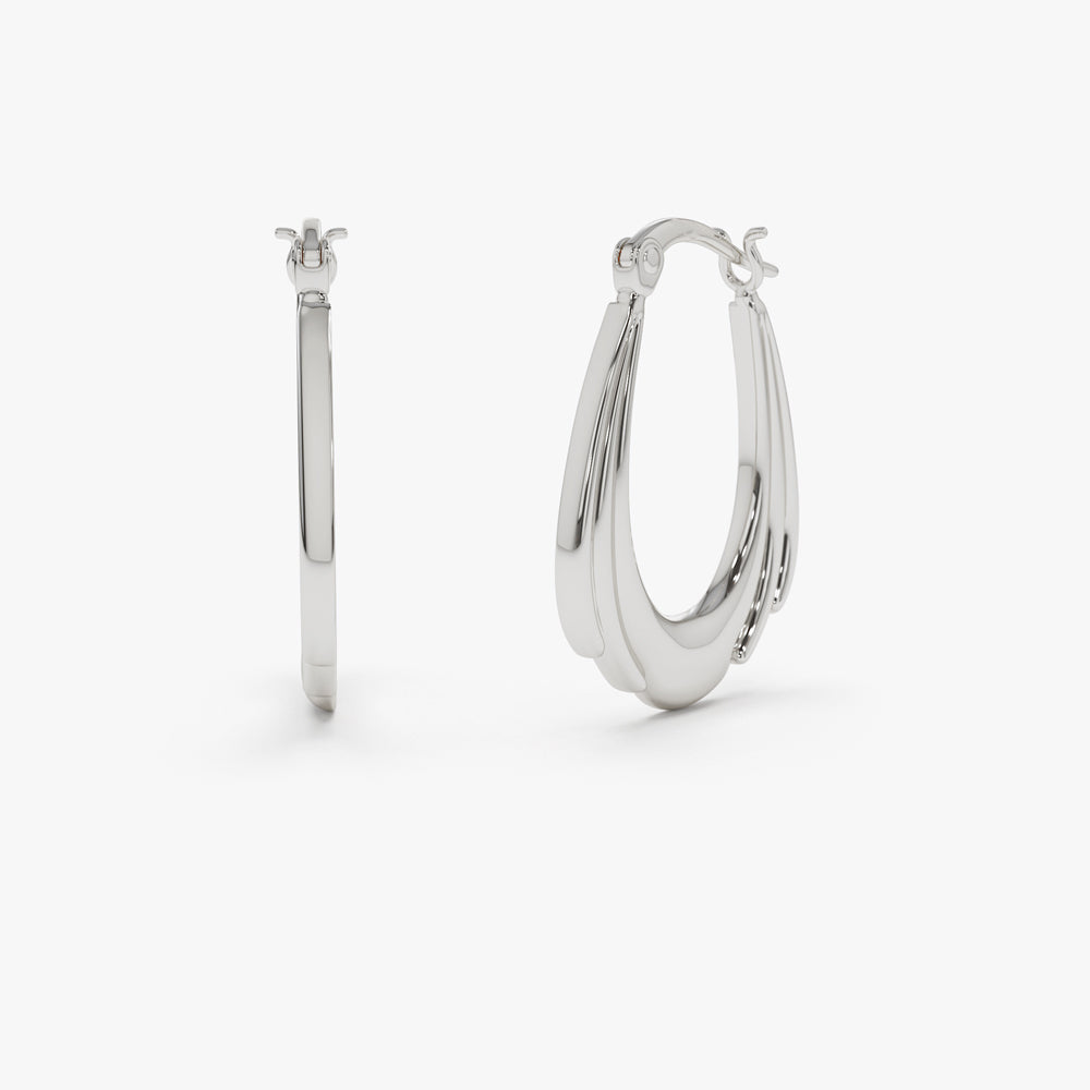 14k Layered Gold Earrings - GeumJewels